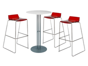 3 x ADOUR rouge / 1 x SANGUINET blanc : ensemble de mobiliers en location