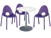 3 x DIVONNE violet / 1 x CHAUSEY blanc : ensemble de mobiliers en location