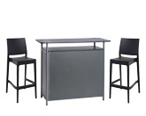 2 x HENDAYE noir / 1 x POL gris : ensemble de mobiliers en location